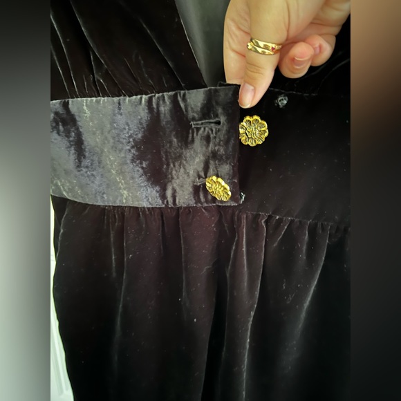 Robe Smoking Longue En Laine Grain De Poudre en Noir - Saint Laurent dress - Picture 14 of 15